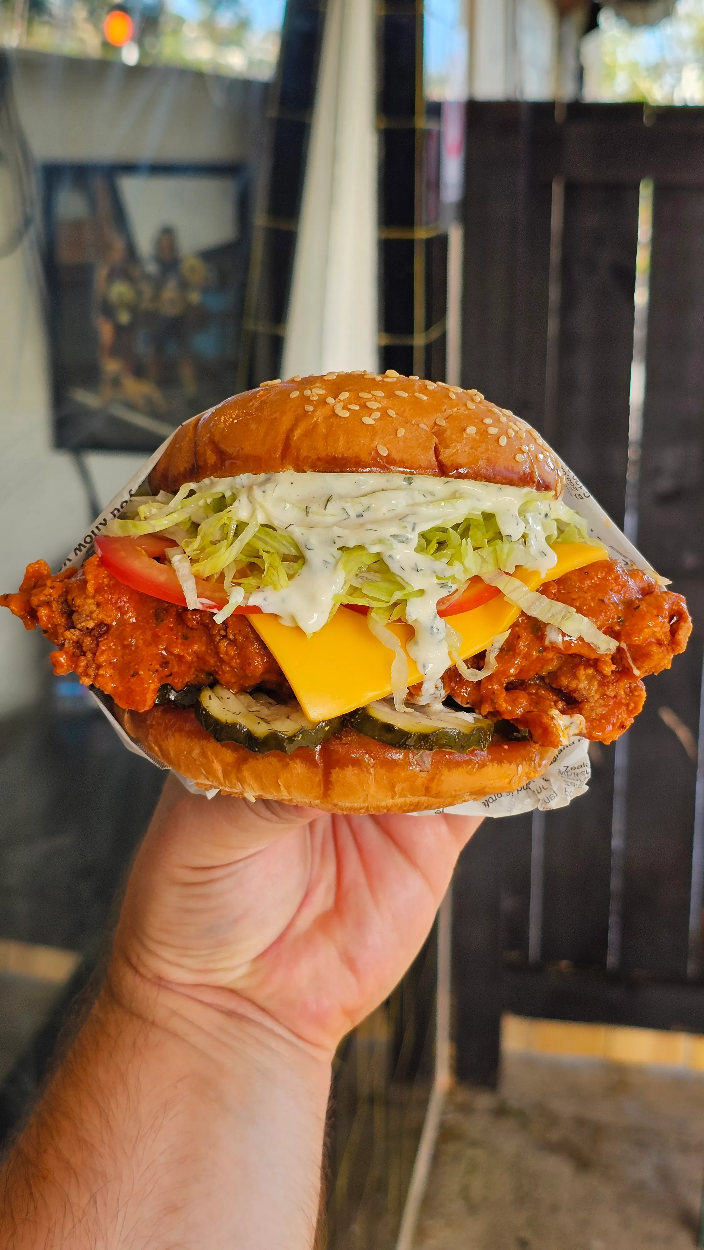 Buffalo Chicken Ranch Burger